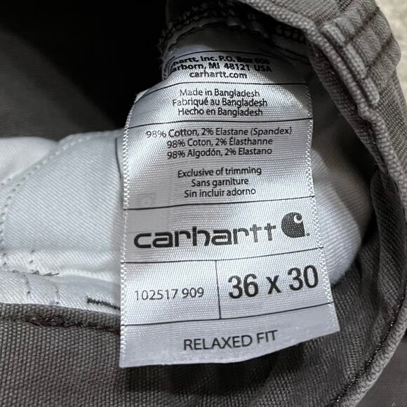 Carhartt Carpenter Paint Splattered Brown Work Pants 36Wx29L - Picture 4 of 7